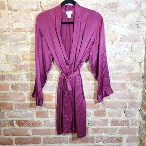 Nordstrom Lingerie Silk robe purple S
